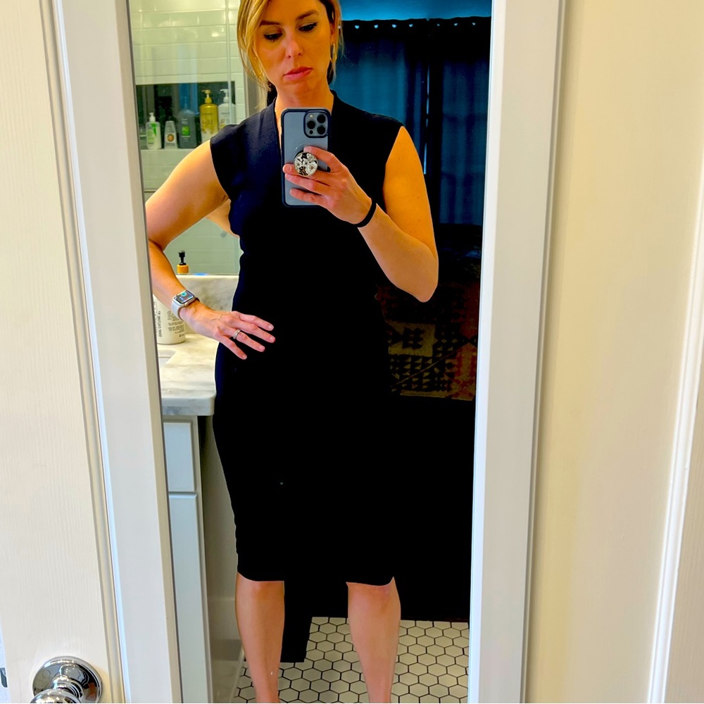 Michael Kors, Navy blue v neck bodycon dress